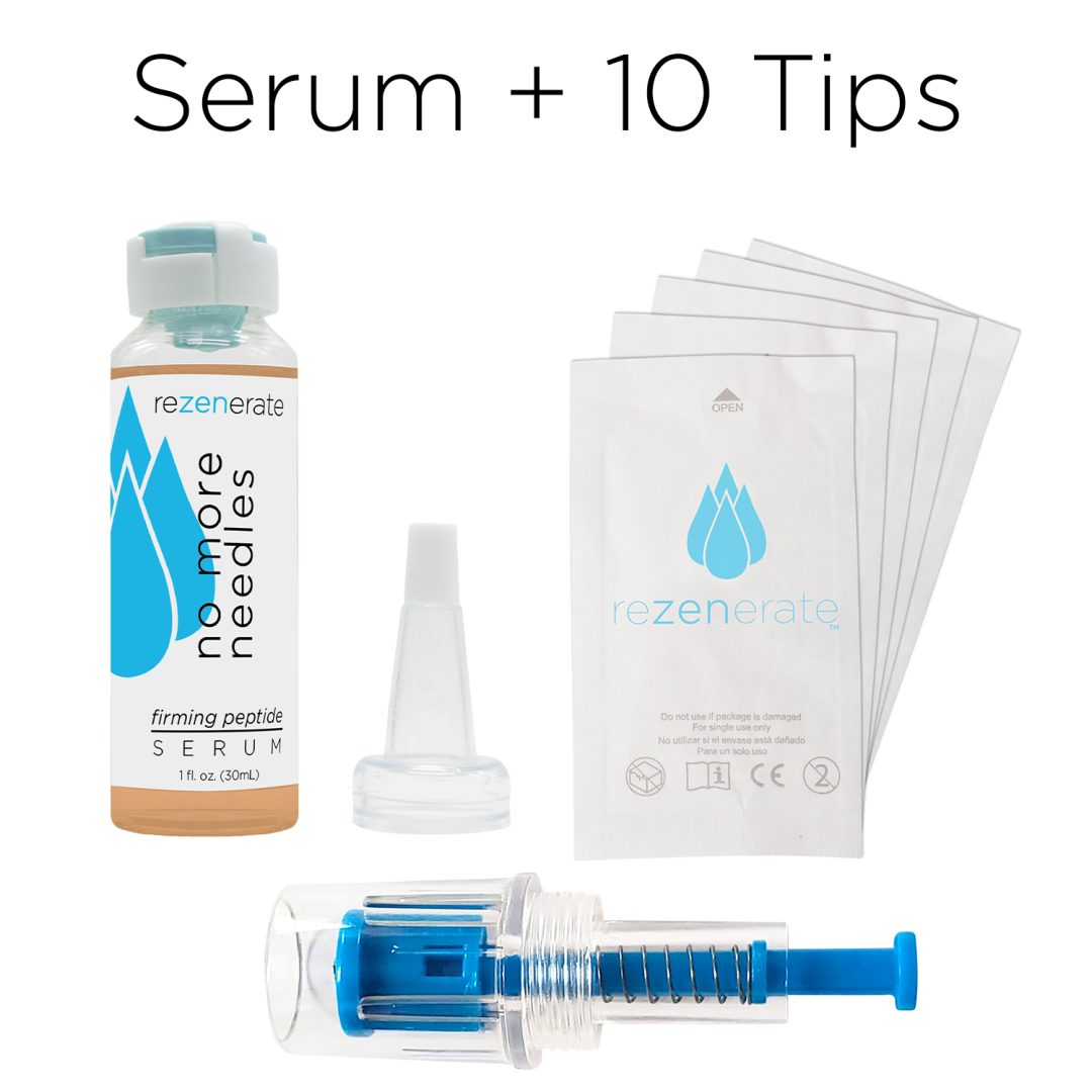 No More Needles Serum + 10 'True Blue Tip Plus' Pack